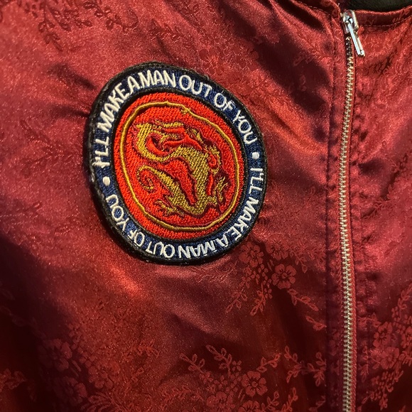 Disney Red and Blue Floral Bomber Jacket - Picture 6 of 9